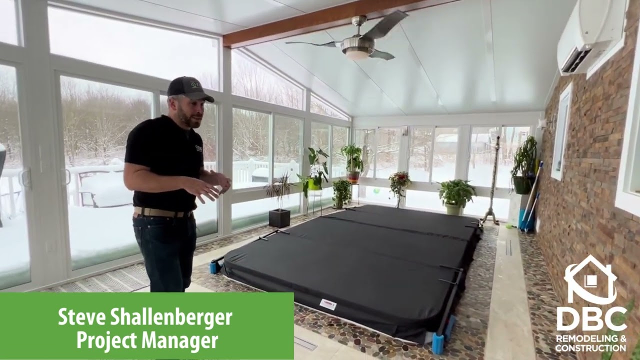 Steve explains Sunroom with SwimSpa Addition