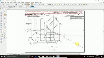 Projection of Solids -Pentagonal Prism with locus problem- Edge Position