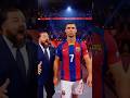 MESSI and RONALDO walking out to wwe Raw !! #messi #cristianoronaldo #wwe #shorts