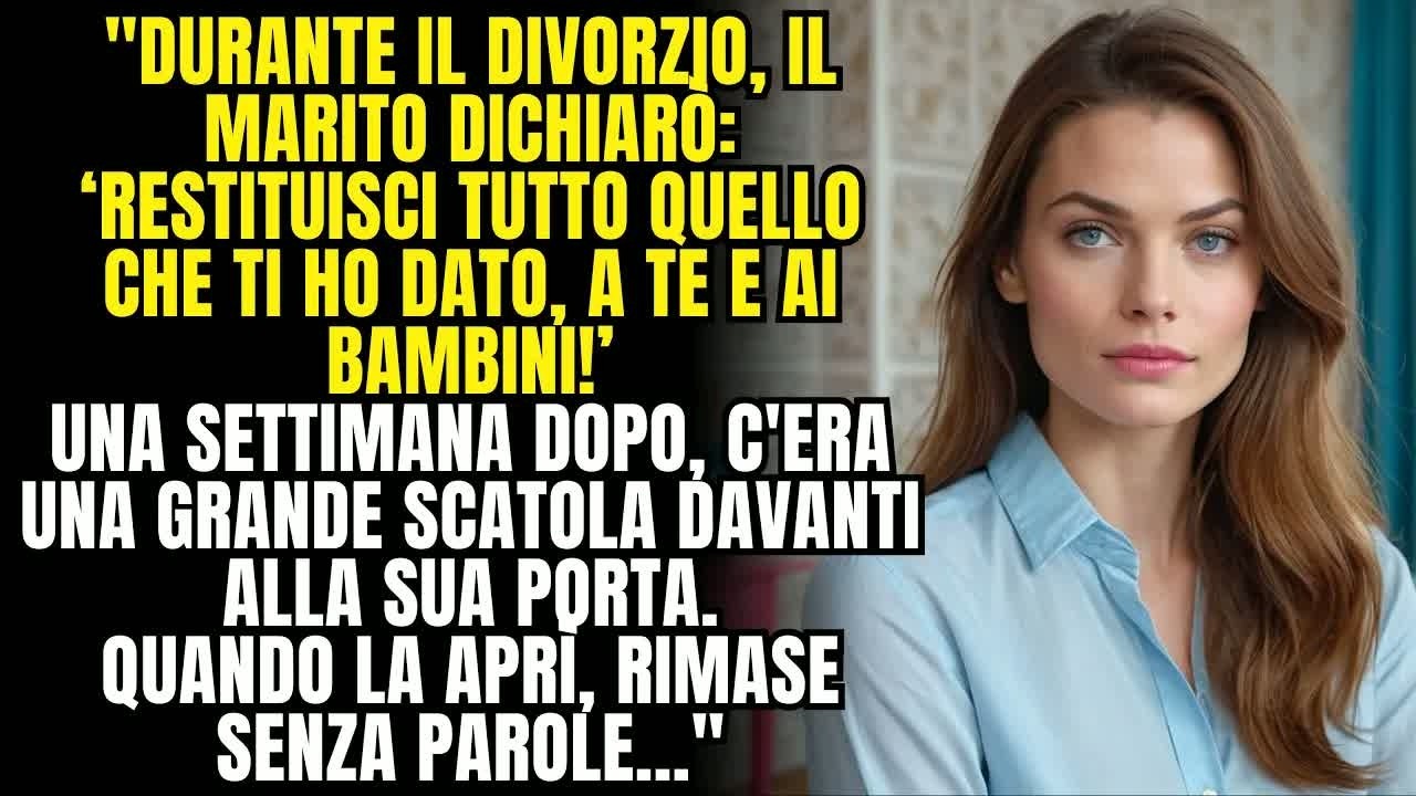 Restituisci tutto quello che ho dato a te e ai bambini!, disse il marito, e così una settimana d