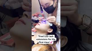 Just tried LED lash extensions for the first time, and I’m obsessed!