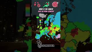 What is the cancer rate in your country? #mapping #map #europe