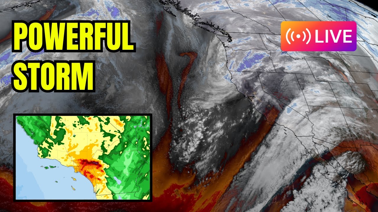 Heavy rain, snow, and strong winds continue across CA today - YouTube