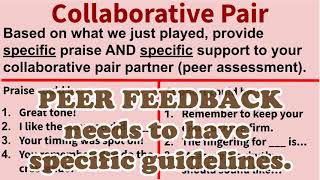 Peer Feedback with Specific Guidelines in Collaborative Pairs #education #teachingstrategies