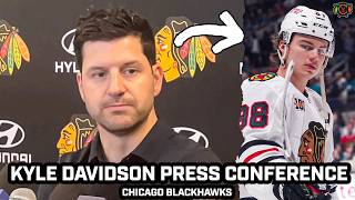 KYLE DAVIDSON PRESS CONFERENCE: Bedard Extension, GM Future &amp; Chicago Blackhawks Offseason Plans