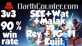 SEE vs Rey + IG11 + Kuiil SWGOH 3v3