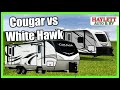 RV COMPARISON! Cougar vs  White Hawk Travel Trailers with Josh the RV Nerd