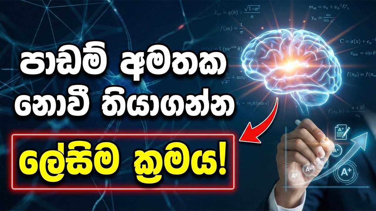 පාඩම් කරන්න අමාරුනම් මේ විදිහ try කරලා බලන්න | If you're having trouble studying, try this method.