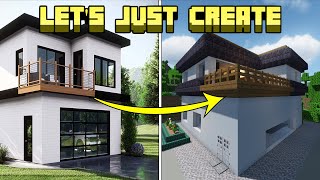 Building A Modern House In Minecraft! - Let's Just Create screenshot 3