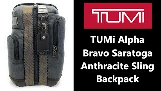 TUMI Alpha Bravo Saratoga, Anthracite, Crossbody Sling Backpack