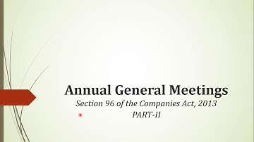 Provisions of Annual General Meeting -PART II-By CS Harshita Kant