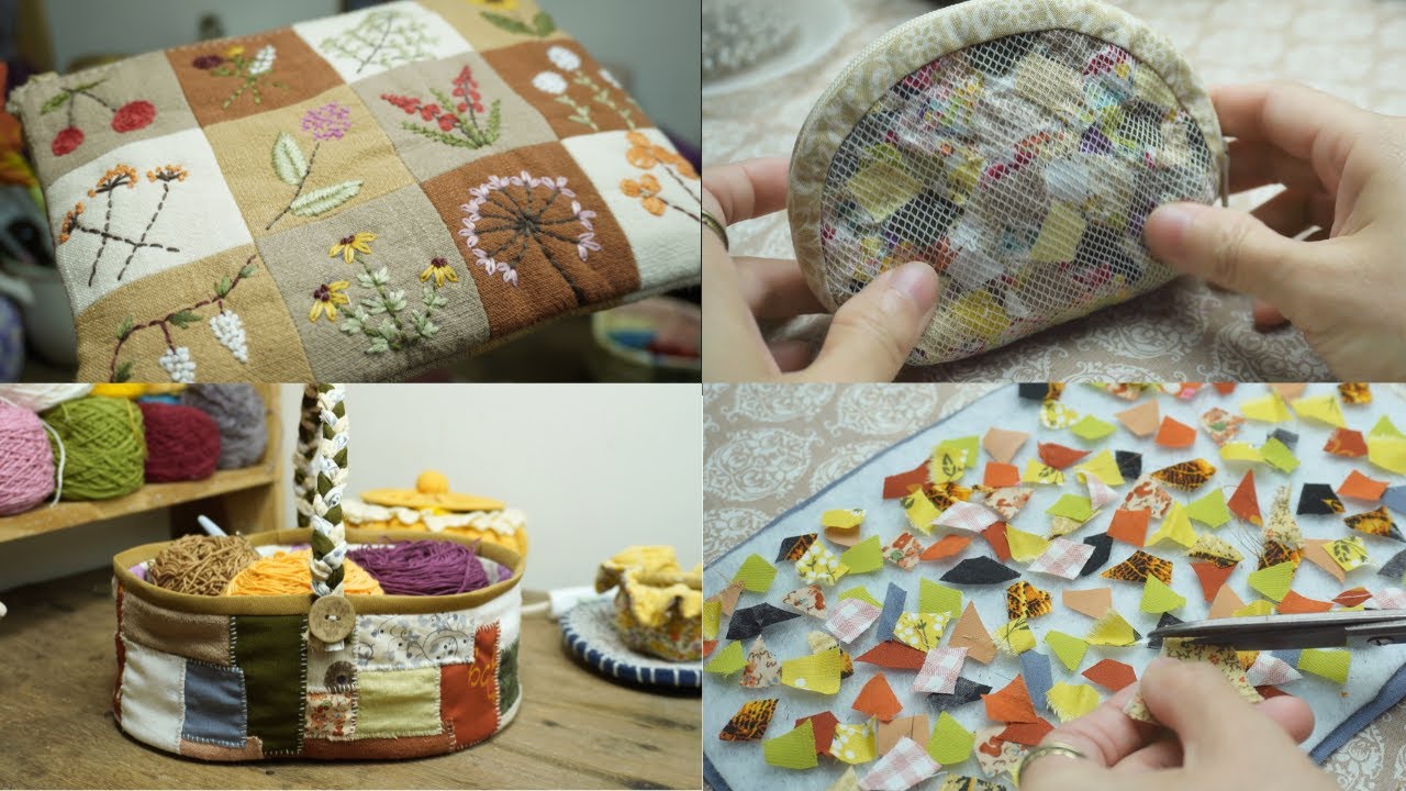 3 Patchwork Ideas from Fabric Scraps for Beginners