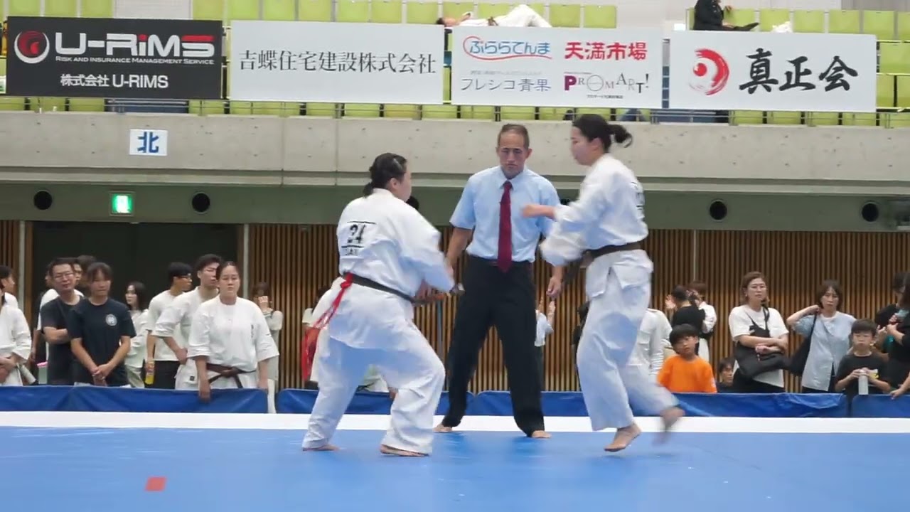 【2024全日本】決勝 一般女子 重量級（55㎏以上）34 田崎 佑麻（極真会館 広島支部）対 36 河合 風香（極真会館 広島支部）