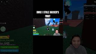 OMG....I stole hacker's fruit lol + he got angry #bloxfruits #roblox #fyp
