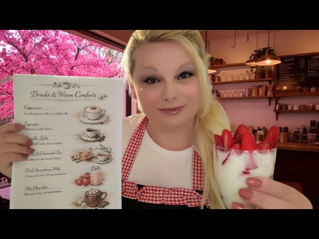 ASMR Spring Morning Café ☕ Fresh Pastries and Sweet Breakfast Service (Soft Spoken)