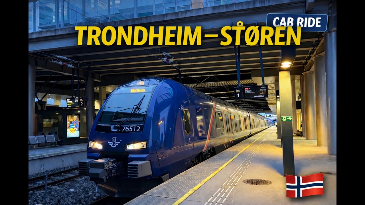 Trondheim – Støren | Train 420 | Type 76 Cab Ride Through Norway