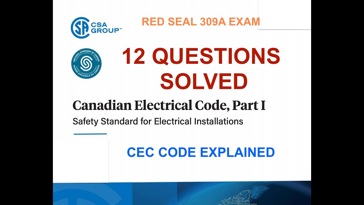 12 Red Seal 309A Exam Practice Questions | CEC Code Explained (Motors ...