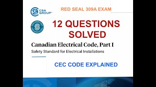 12 Red Seal 309A Exam Practice Questions | CEC Code Explained (Motors, GFCI, Fire Pump, Cable Sizing