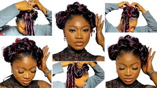 How To Create An Easy Crown Updo Using Braiding Hair | Easy Bridal Hair Tutorial #protectivestyles