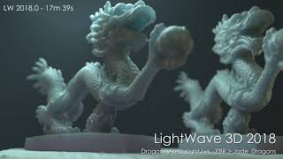 LightWave 3D 2018.0 vs 2018.0.1 Comparison Test - Jade Dragon