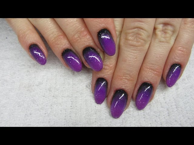 Purple/black Ombre Press on Nails. Fake Nails, Faux Nails, False Nails. Ombre  Nails, Halloween Nails, Vampy Nails, Witch Nails. Holographic. - Etsy  Finland