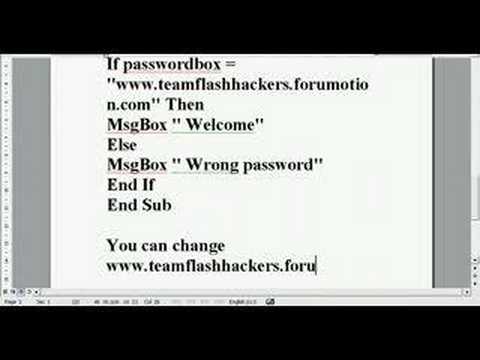 How to make a password protecter in vb6