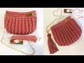 Bolsa de crochê com fio de malha |Clutch| Bag | Edi Art Crochê