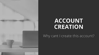 Account creation