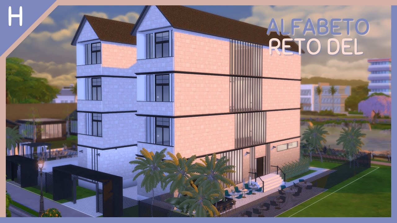 RETO del ALFABETO - CASA con forma de LETRA H - Sims 4