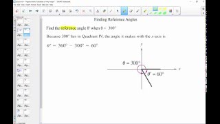 PreCalculus 4.4.4 Finding Reference Angles