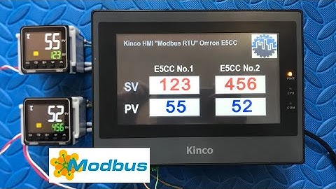 HMI Kinco "Modbus RTU" Omron E5CC Tutorial