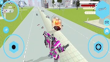 Super Robot Fire Truck Transform: Robot Games - cyborg criminals fighting with city police - robot