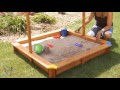 Tierra Derco Large Covered Wooden Sandbox - Product Review Video Tierra Derco Large Covered Wooden Sandbox - Product Review Video