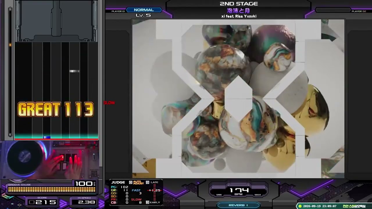 AC] beatmania IIDX 34 ZINRAI - 泡沫と月 SPN 正規 Full Combo w/Hand