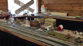 Model train at the Mohegan Pequot Model Railroad Club s clubhouse