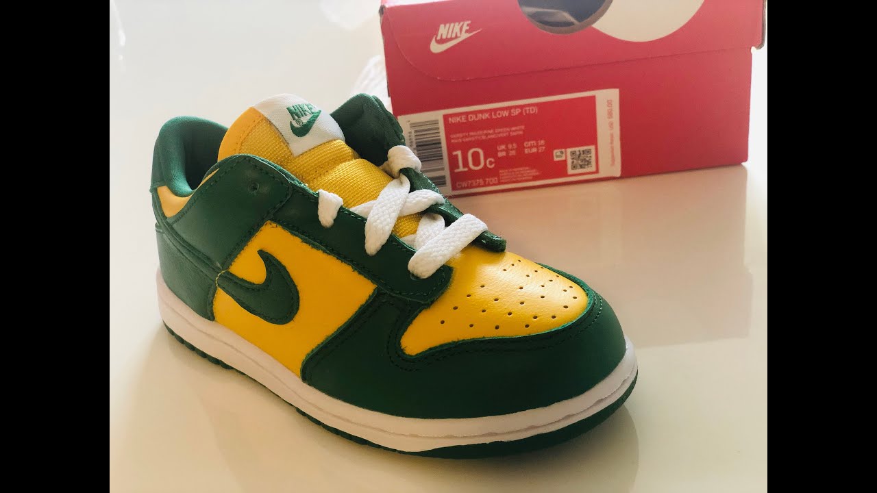 2020 Nike Dunk Low Brazil Toddler TD Quick Unbox Review
