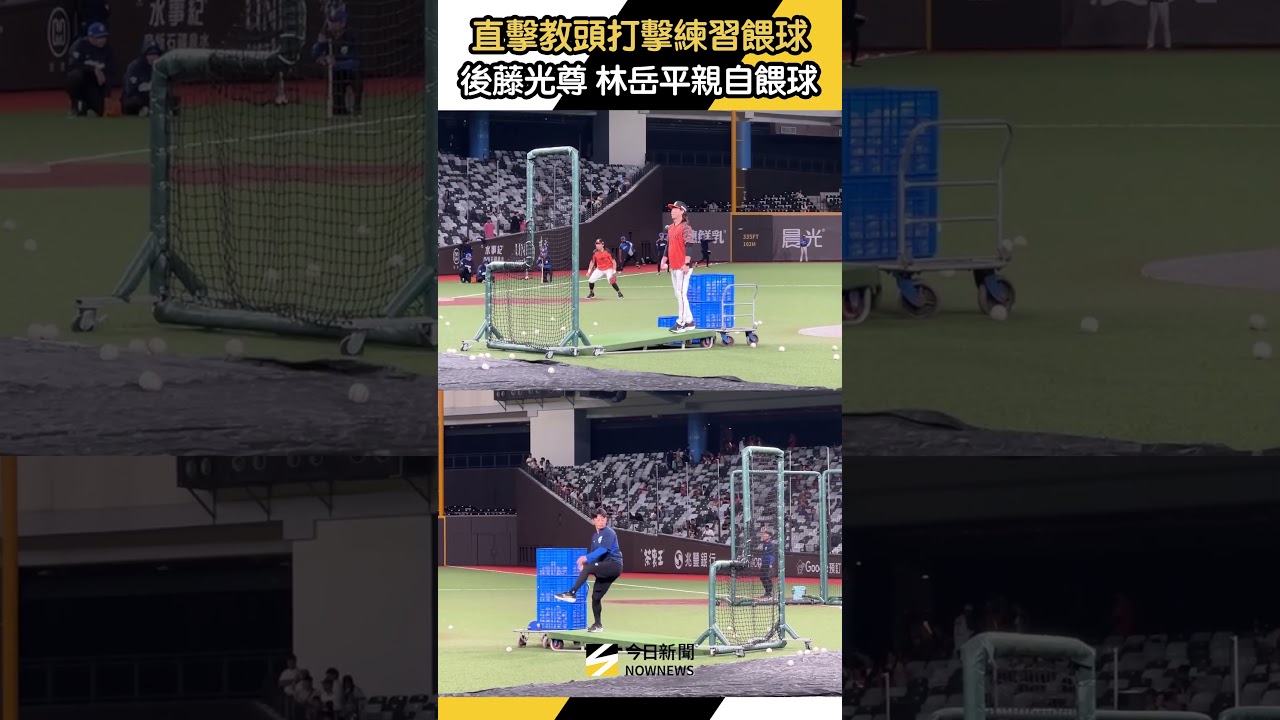 直擊 #富邦悍將 #統一獅 賽前打擊練習！ #後藤光尊 #林岳平 親自餵球｜NOWNEWS