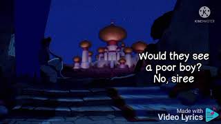 One jump ahead. reprise. song lyrics. Aladdin Broadway