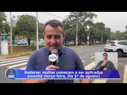 Radares: multas começam a ser aplicadas amanhã (1º de agosto)