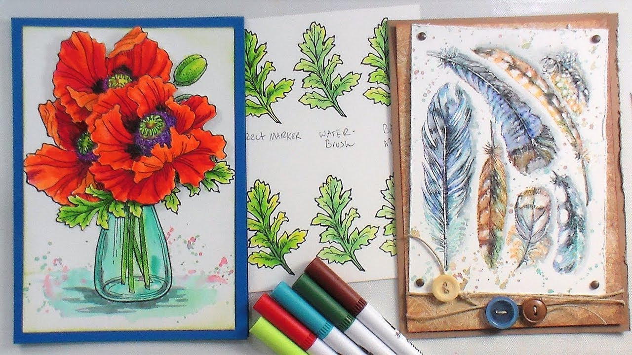 5 Creative Techniques with Watercolor Markers - Hop-A-Long Studio