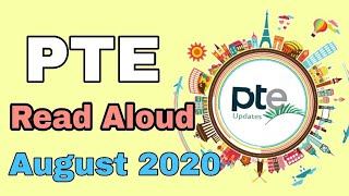 PTE - Read Aloud | August 2020 |