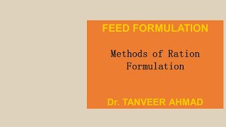 Ration Formulation (Trial and Error in Urdu) Low quality video Simple Feed Rations How To