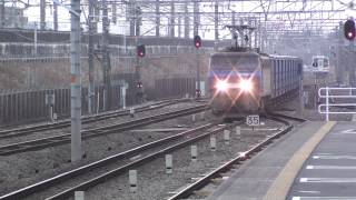 EF200-17牽引　3460レ　ワム25両　掛川通過