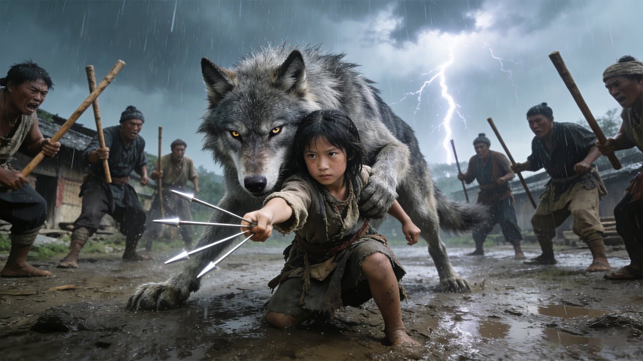 被狼养大的女孩遭到村民围剿，功夫大师救下她，传授她绝世武功！