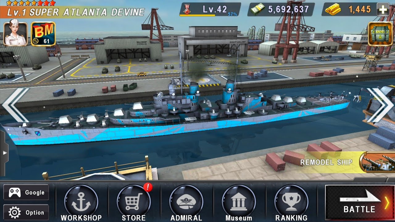 Warship Battle: SUPER ATLANTA DIVINE in Boss Attack.