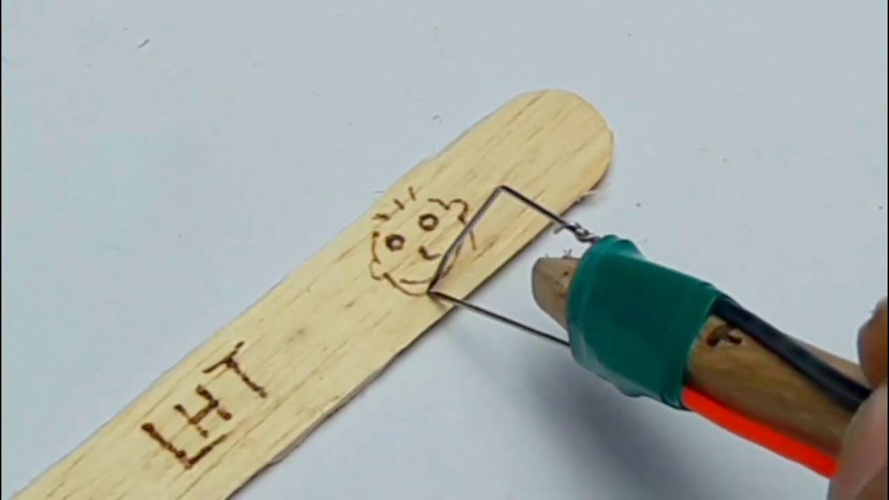 Homemade Easy Pyrography Pen DIY (Wood Burning Hot Pen) YouTube