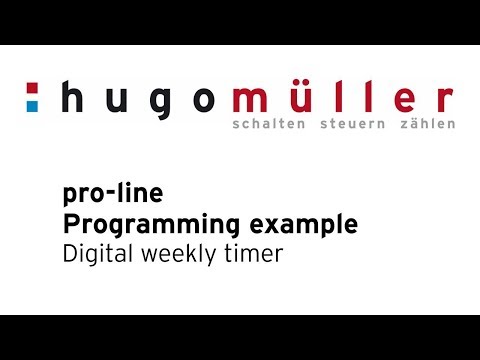 pro-line - Programming example digital weekly timer