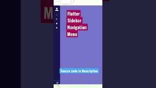 Flutter sidebar navigation bar using sidebarx package screenshot 2