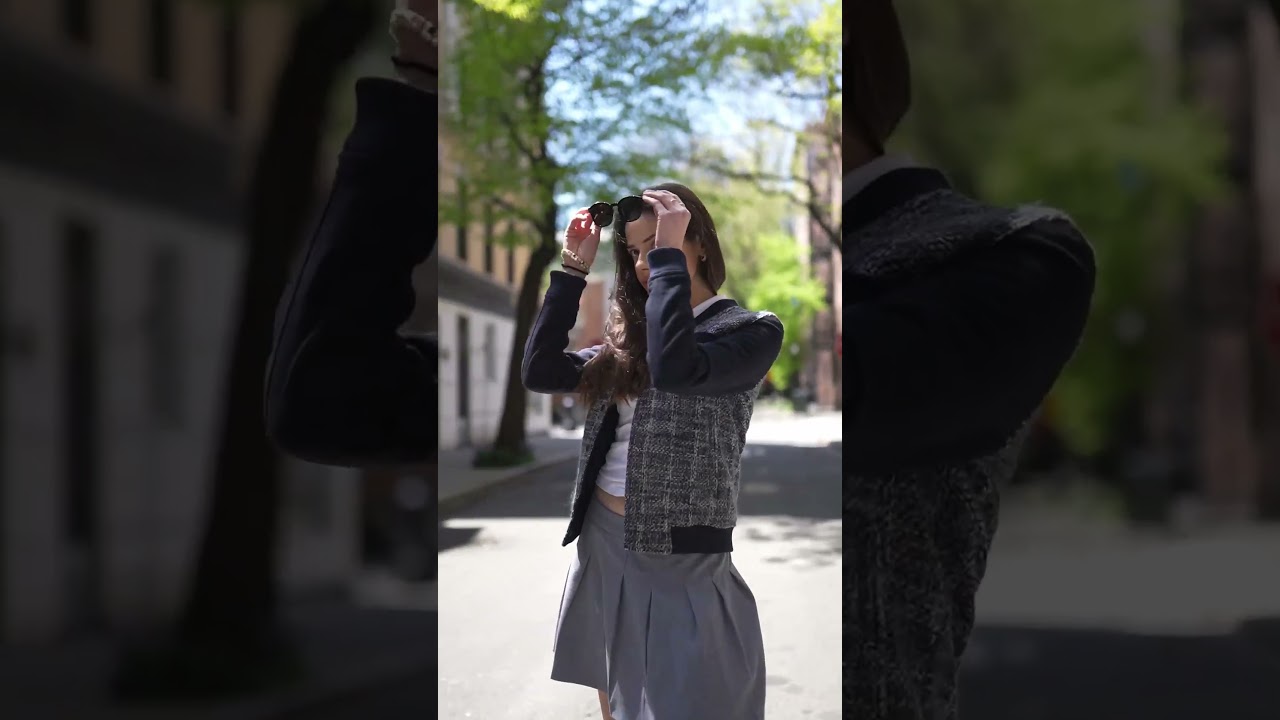 Step up your style game with our Women's Tweed Varsity Jacket! 