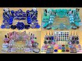 4 in 1 Video BEST of COLLECTION SLIME #12 MINT BLUE GLITTER Rose GOLD  Satisfying Slime Videos